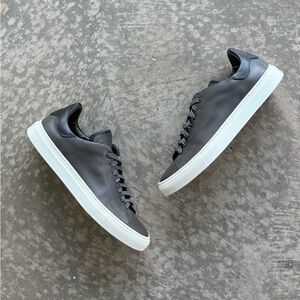 Goodman Brand Edge Low Top Sneakers Leather Size 8 Made in Italy Gray White